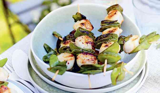 Brochettes de Saint-Jacques à l’asiatique