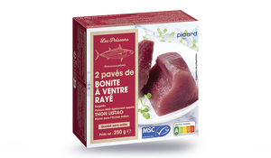 2 pavés de bonite à ventre rayé MSC
