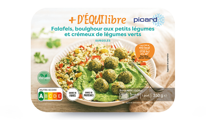 Falafels, boulghour aux petits légumes