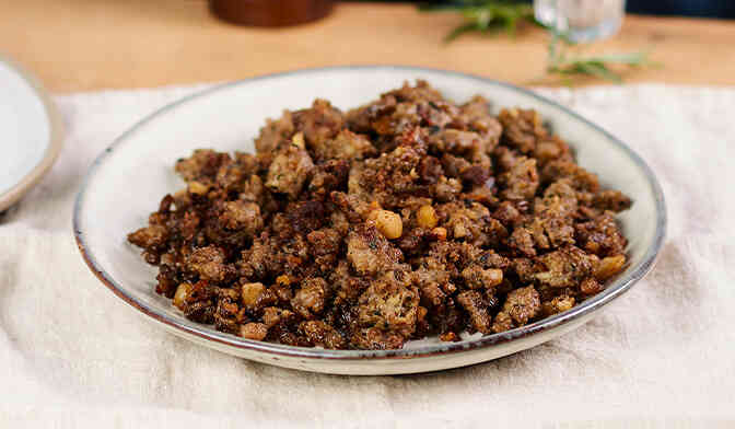 Farce aux marrons et aux cèpes