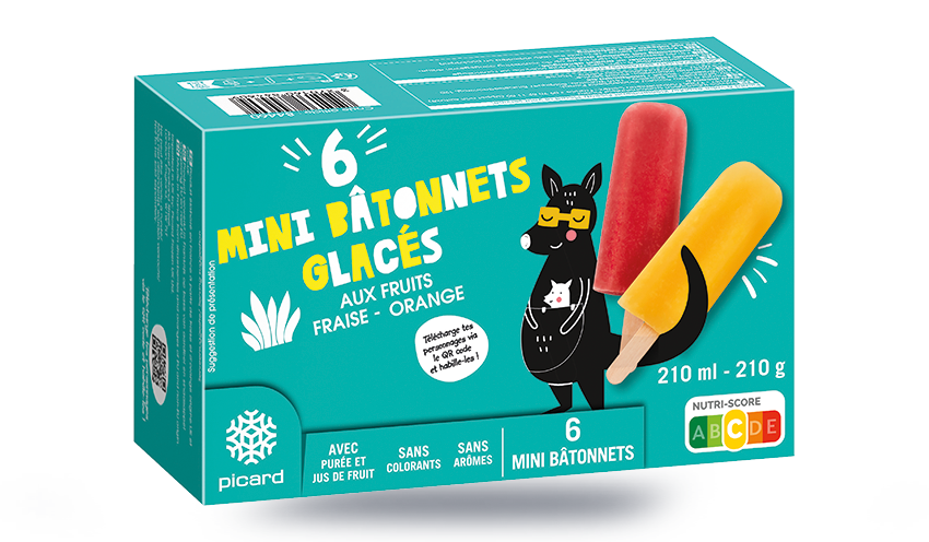 6 mini-bâtonnets fraise orange — vue 3