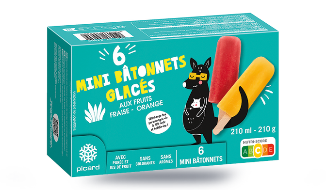 6 mini-b&acirc;tonnets fraise orange