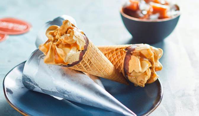 6 CONES CARAMEL
