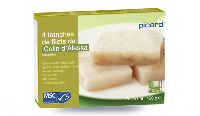 4 tranches de filet de colin d'Alaska MSC