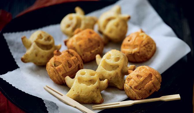 12 mini-cakes salés d'Halloween