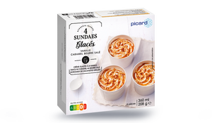 4 SUNDAES VAN SCE CARAMEL