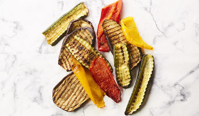 Mélange de légumes grillés sans résidu de pesticides