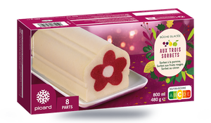 BUCHE GLACE TROIS SORBETS