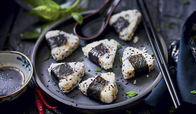 8 onigiri aux légumes