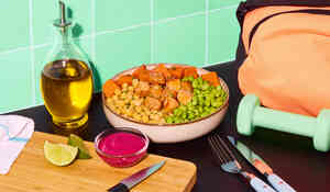 Bowl prot&eacute;in&eacute; saumon, patate douce & edamame - 41 g de prot&eacute;ines