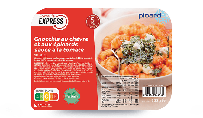 GNOCCHI CHEVRE/EPINARD FE