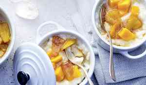 Riz au lait en cocotte aux épices et fruits exotiques