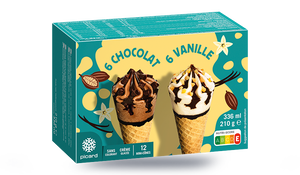 12 MINI CONES VANIL/CHOCO