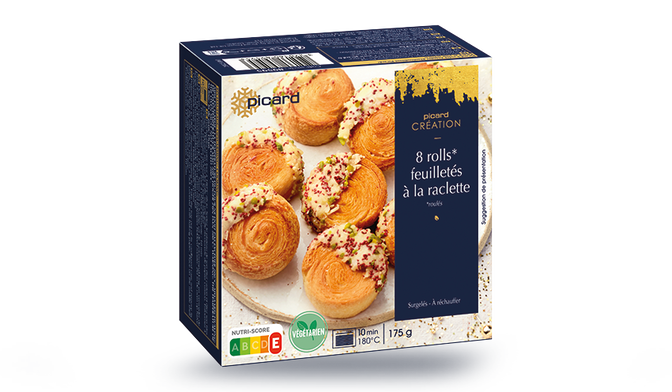 8 rolls* feuilletés à la raclette