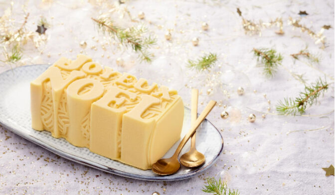 Bûche glacée mangue-passion-ananas