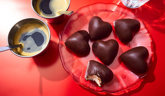 Guimauves coeurs chocolat noir — vue 3