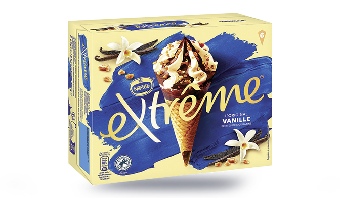 6 CONES EXTREME VANILLE