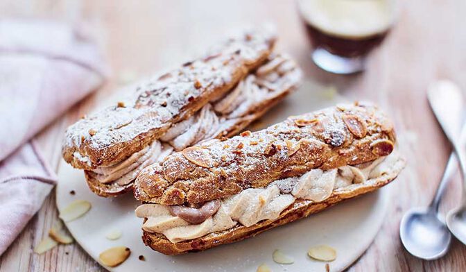 2 éclairs façon Paris-Brest