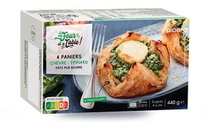4 paniers chèvre-épinard