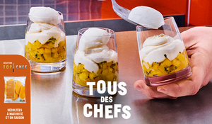 Tartare de mangue au gingembre et au basilic