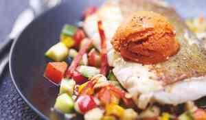 Dos de cabillaud grillé, sauce vierge