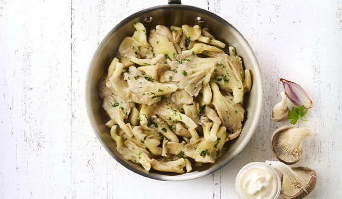 Poêlée de pleurotes cuisinée