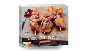 4 BROCH. POULET TEX MEX