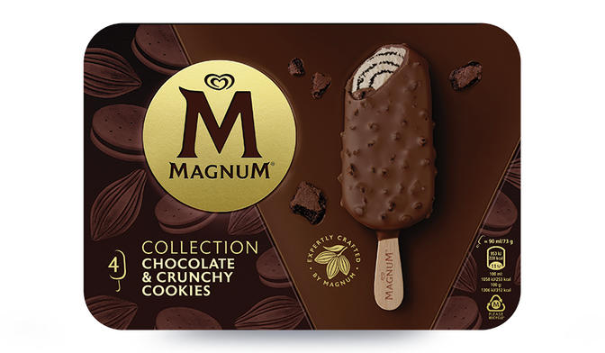 4 Magnum Chocolate & Crunchy Cookie