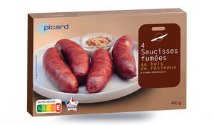 4 SAUCISSES FUMEES 400G