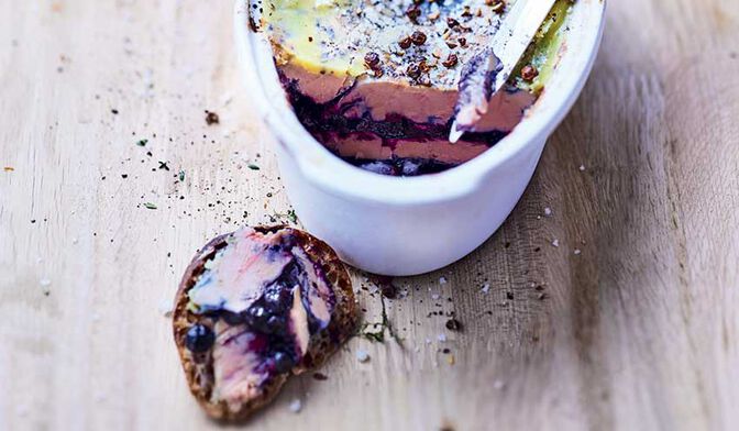 Foie gras à la myrtille