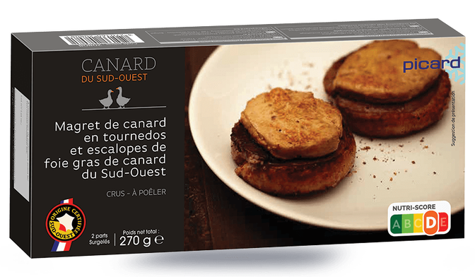 Magret de canard en tournedos et escalopes de foie gras de canard du Sud-Ouest