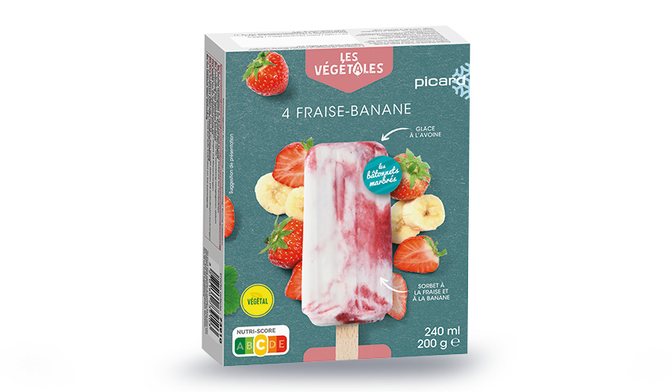 4 bâtonnets fraise banane