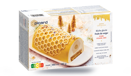 B&ucirc;che glac&eacute;e fruits du verger : poire, pomme, miel