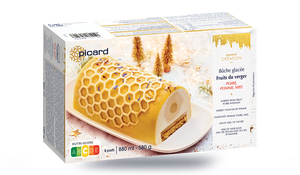 Bûche glacée fruits du verger : poire, pomme, miel