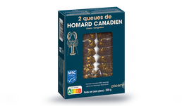 2 queues de homard canadien crues MSC