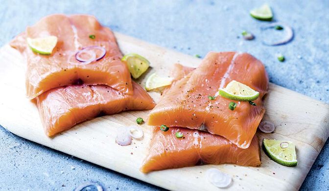 4 portions de filets de saumon atlantique