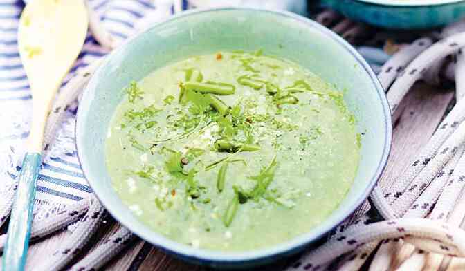 Soupe glacée de haricots verts