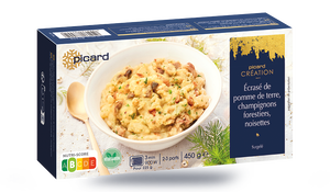 Ecrasé de pomme de terre, champignons forestiers, noisettes