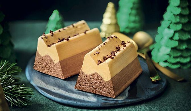 2 bûchettes glacées chocolat-caramel