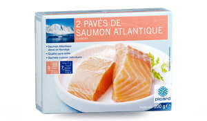 2 pavés de saumon atlantique, élevé en Norvège