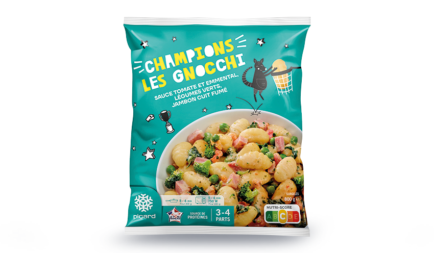 Champions les gnocchi légumes verts,jambon cuit — vue 3