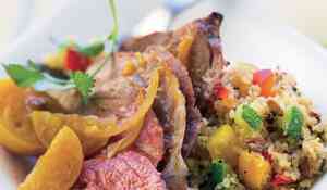 Gigot d'agneau au gingembre et citron confit