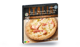 Pizza con Mortadella Bologna IGP, stracciatela di burrata e pistacchi