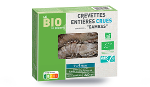 CREVETTE ENTIERE CRUE 320G BIO ASC