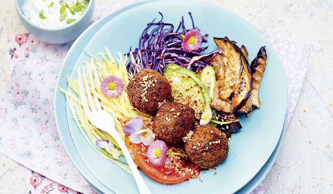 Sandwich falafel destructuré
