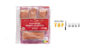 4 pav&eacute;s de saumon atlantique, &eacute;lev&eacute; en Norv&egrave;ge