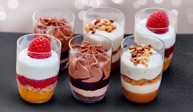 9 mini-coupes pâtissières