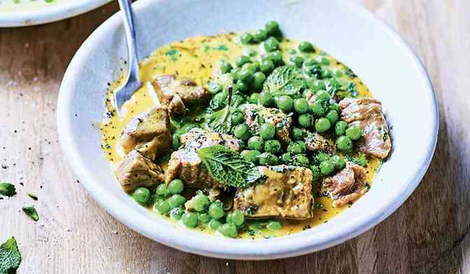 Blanquette de veau aux garden peas et à la menthe