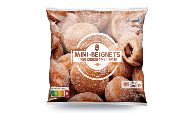 8 mini-beignets coeur chocolat-noisette