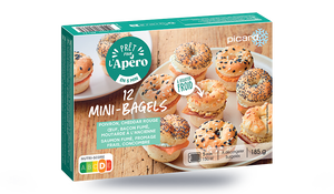 12 MINI-BAGELS NEW